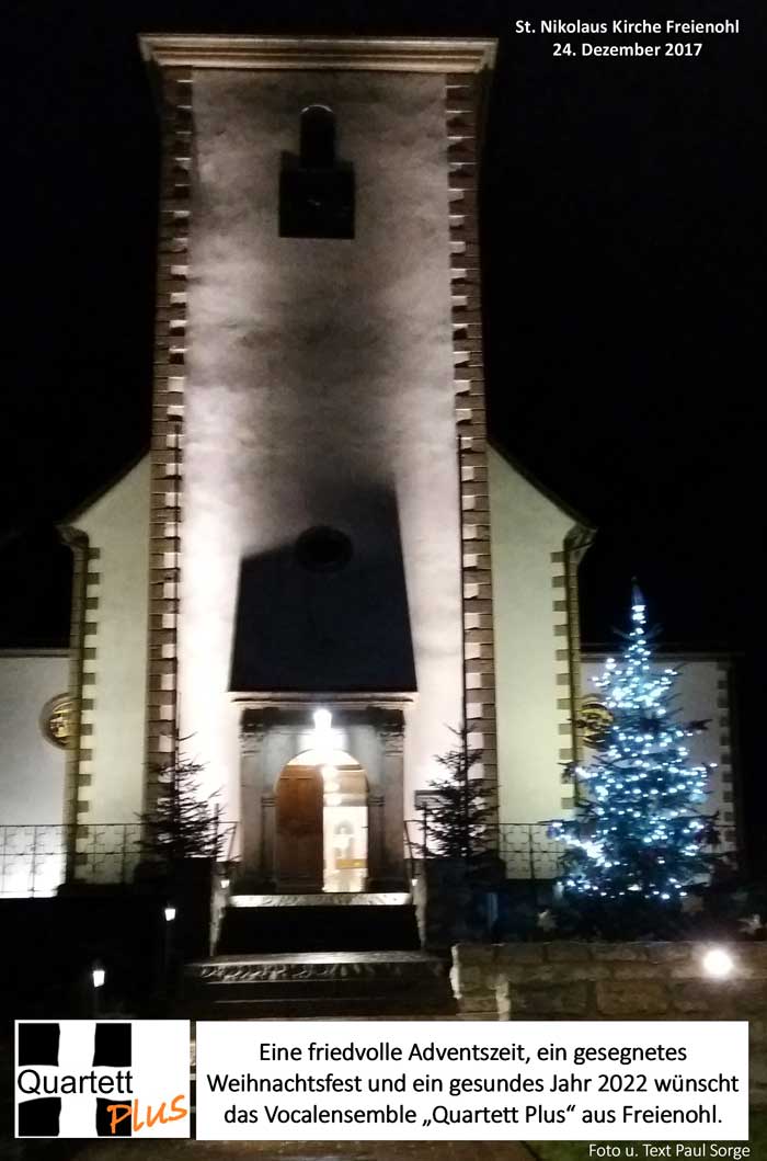 20211219 weihnachtsgruss Quartett St Nikolaus Kirche 