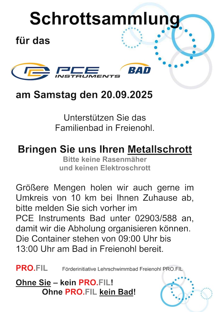20250904 Schrottsammlung Plakat 2025 September 01