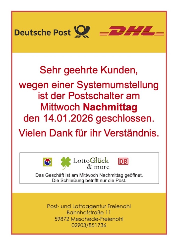 20260111 Post Hinweis